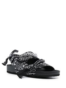 Arizona Love Apache bandana sandalen met print - Zwart