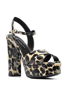 Philipp Plein Sandalen met luipaardprint - Beige