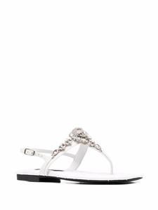 Philipp Plein Sandalen met kristallen - Wit