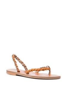 K. Jacques Leren sandalen - Bruin