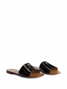 Giuseppe Zanotti Shirley slippers met gelakt-effect - Zwart