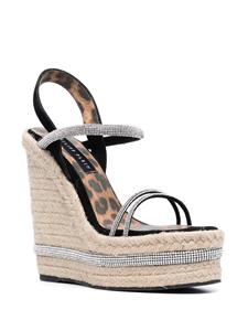 Philipp Plein Sandalen verfraaid met kristallen - Zwart