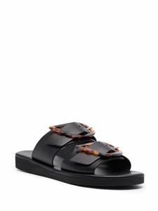 Ancient Greek Sandals Iaso sandalen met gesp - Zwart