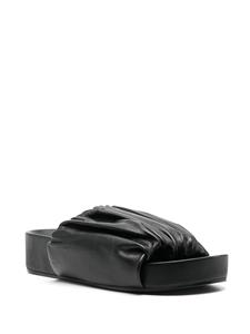 Jil Sander Slippers met ruche - Zwart