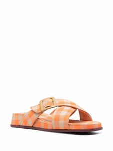 Camper Atonik slippers met gingham ruit - Oranje