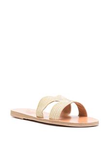 Ancient Greek Sandals Kentima slippers met dubbel bandje - Geel