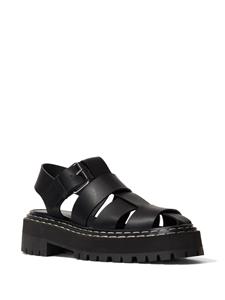Proenza Schouler Leren sandalen - Zwart