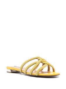 Aquazzura Sandalen verfraaid met kristallen - Geel