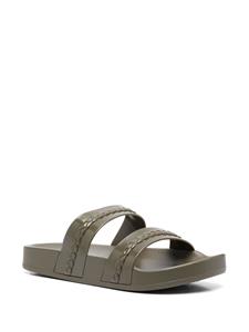 Ancient Greek Sandals Meli slippers met dubbele bandjes - Groen