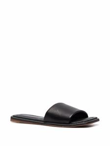 Brunello Cucinelli Leren slippers - Zwart