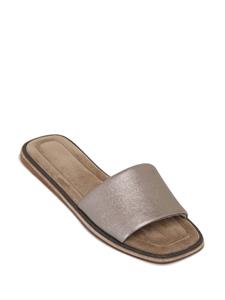 Brunello Cucinelli Sandalen met vierkante neus - Beige