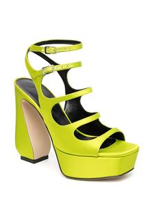 Si Rossi Sandalen met plateauzool - Groen