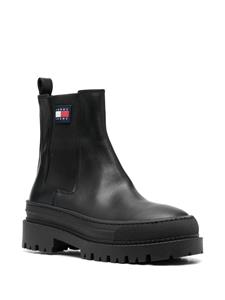 Tommy Jeans Chelsea laarzen met logopatch - Zwart