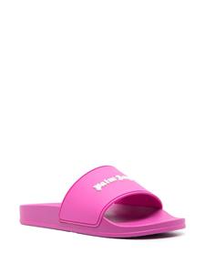 Palm Angels Slippers met logo-reliëf - Roze