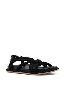 Ulla Johnson Suri sandalen met touw - Zwart