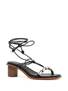 Ulla Johnson Nicolette Shell leren sandalen - Zwart