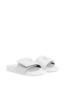 Giuseppe Zanotti Slippers met klittenband - Wit