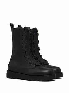 Valentino XCOMBAT leren laarzen - Zwart