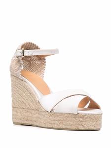 Castañer Espadrilles met sleehak - Beige