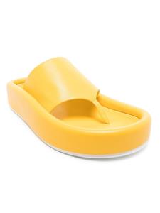 MM6 Maison Margiela Teenslippers met brede band - Geel