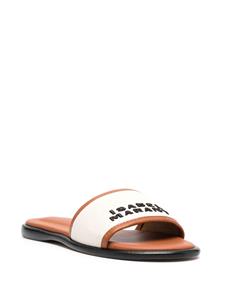 ISABEL MARANT Vike slippers met logo - Beige