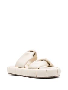 Themoirè Phoenix gedraaide slippers - Beige