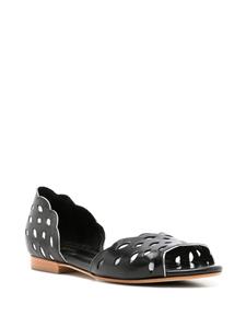 Sarah Chofakian Vivienne sandalen met geperforeerd detail - Zwart