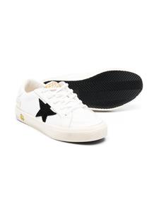 Golden Goose Kids May sneakers met sterpatch - Wit