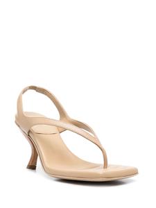 GIABORGHINI Rosie sandalen met vierkante neus - Beige