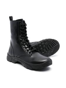 Moncler Enfant Leren veterlaarzen - Zwart