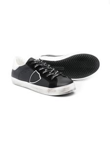 Philippe Model Kids Sneakers met logoprint - Zwart