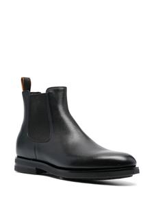 Santoni Leren Chelsea laarzen - Zwart