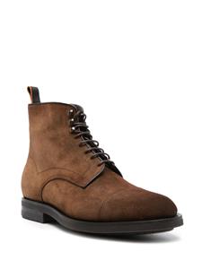 Santoni Suède veterlaarzen - Bruin