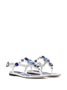 Dolce & Gabbana Sandalen verfraaid met kristallen - Wit