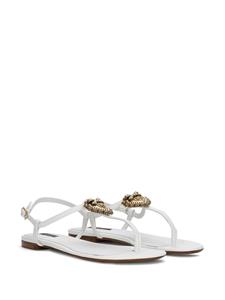 Dolce & Gabbana Devotion sandalen met T-bandje - Wit