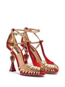 Dolce & Gabbana Bette sandalen met bewerkte hak - Rood
