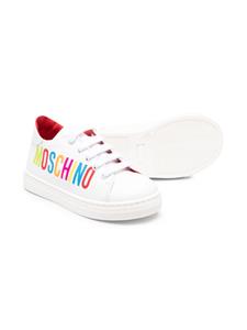 Moschino Kids Leren sneakers - Wit