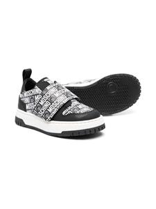 Moschino Kids Sneakers met logoprint - Zwart