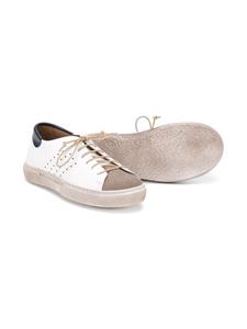 Pèpè colour panel lace-up sneakers - Wit