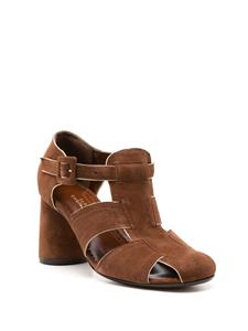 Sarah Chofakian Austin uitgesneden sandalen - Bruin