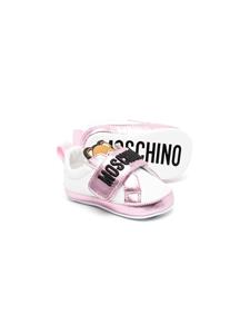 Moschino Kids Sneakers met geborduurd logo - Wit