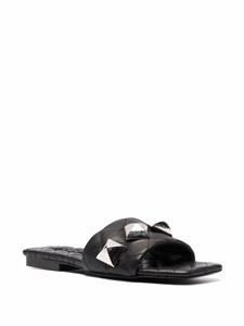 Philipp Plein Matelassé sandalen met studs - Zwart