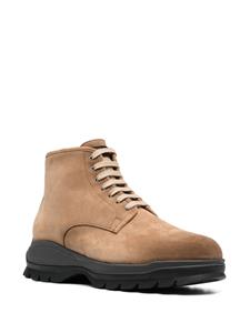 Santoni Enkellaarzen met veters - Bruin