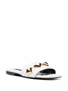 Philipp Plein Matelassè sandalen met studs - Wit