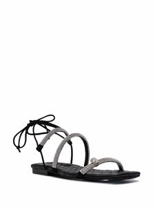 Philipp Plein Sandalen met kristal - Zwart