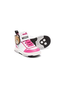 Sneakers met teddybeerpatch - Wit