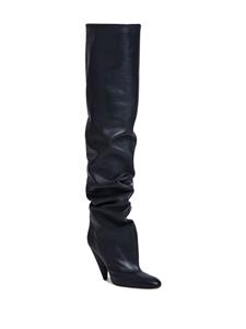 Proenza Schouler Cone Slouch Over The Knee 100mm leather boots - Zwart