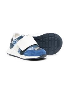 Dolce & Gabbana Kids logo-print panelled sneakers - Blauw