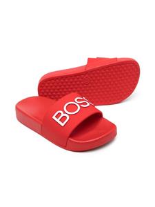 BOSS Kidswear Rubberen slippers - Rood