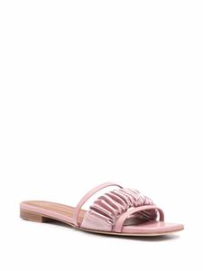Malone Souliers Sandalen met gesmockt vlak - Roze
